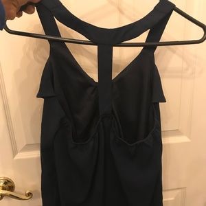 Dark Blue Tank Top Blouse